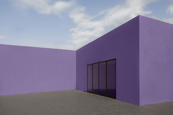 Exterior de la pared púrpura