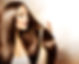 Fashion model with long brown hair