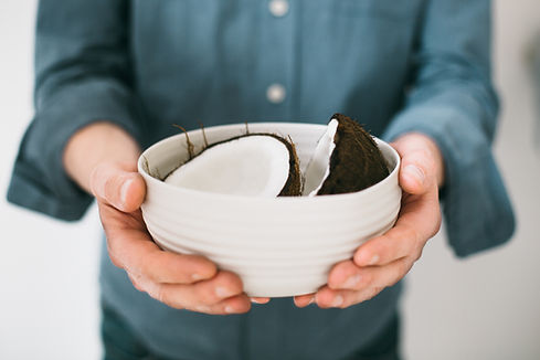 Coconut in Bowl