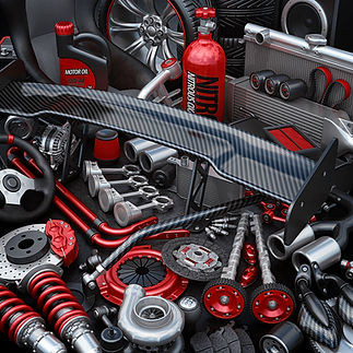 Car parts and racing tools