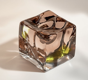 Cube de verre abstrait