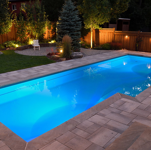 Illuminated Backyard Pool