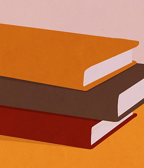 Stacked Books Illustration