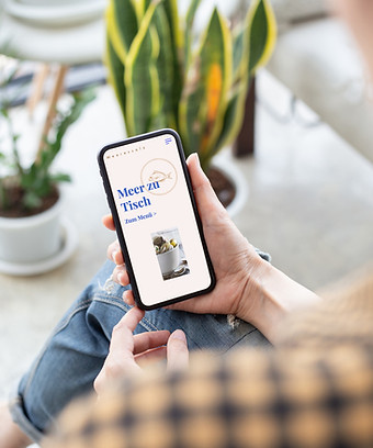 Website opened on smartphone