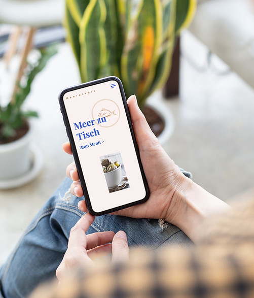 Website opened on smartphone