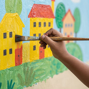 Child Painting Mural