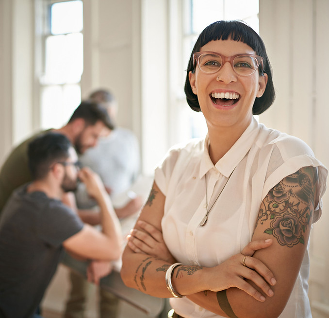 Smiling Woman Indoors