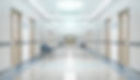 Empty aisle in the hospital