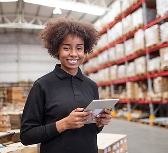 Warehouse Worker Smiling