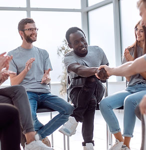 Moment de discussion de groupe