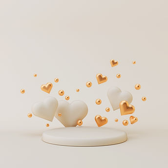 Podium with Hearts and Balls