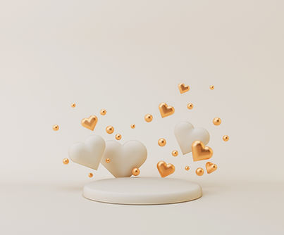 Floating Heart Shapes