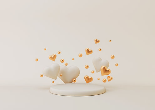Podium with Hearts and Balls
