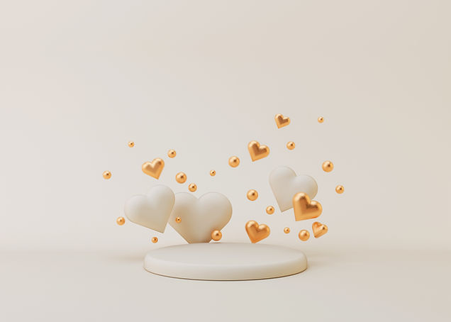 Podium with Hearts and Balls