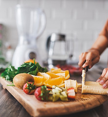 Chopping Fresh Fruits Preparation
