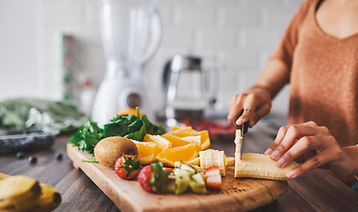 Preparação de frutas frescas para cortar