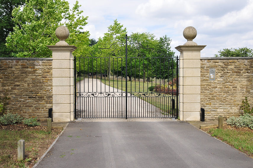 Gates and Driveway of a Country Estate