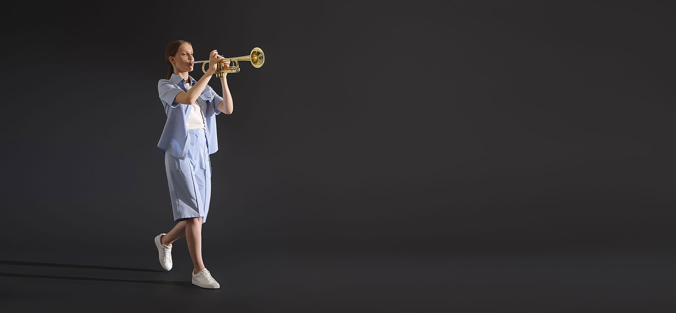 Woman Playing Trumpet