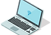 Ilustración isométrica de computadora portátil