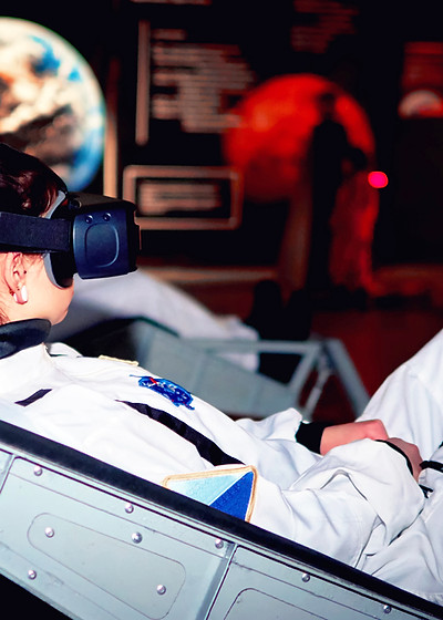 Astronauta usa realidade virtual
