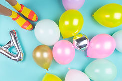 Ballons und Schuhe