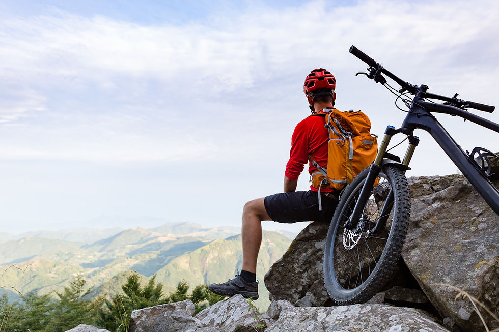 Mountain Biker Resting