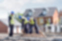 builders digging on building site