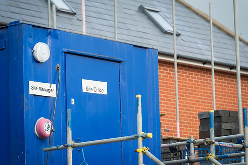 Site managers office. British building site