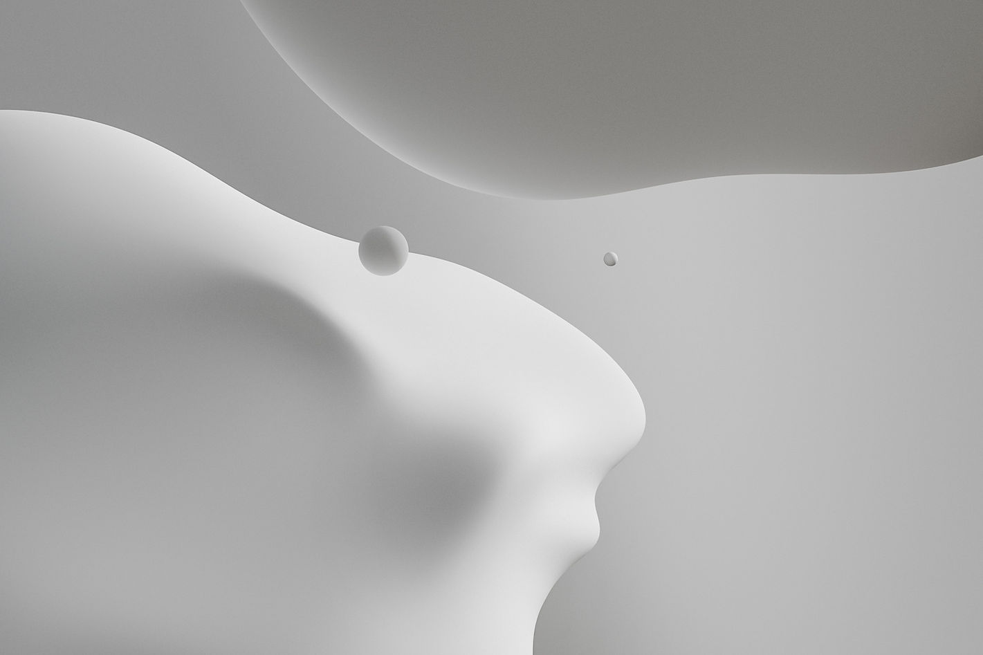 Oeuvre d'art abstraite blanche