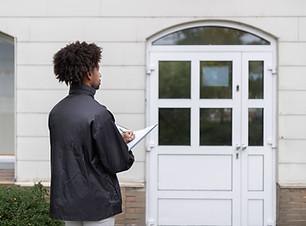Man Inspecting Entrance