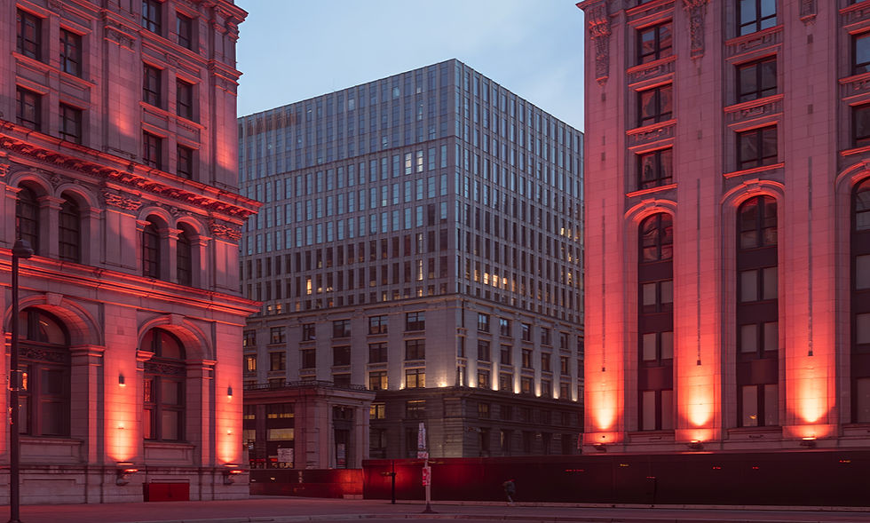 Illuminated Urban Buildings