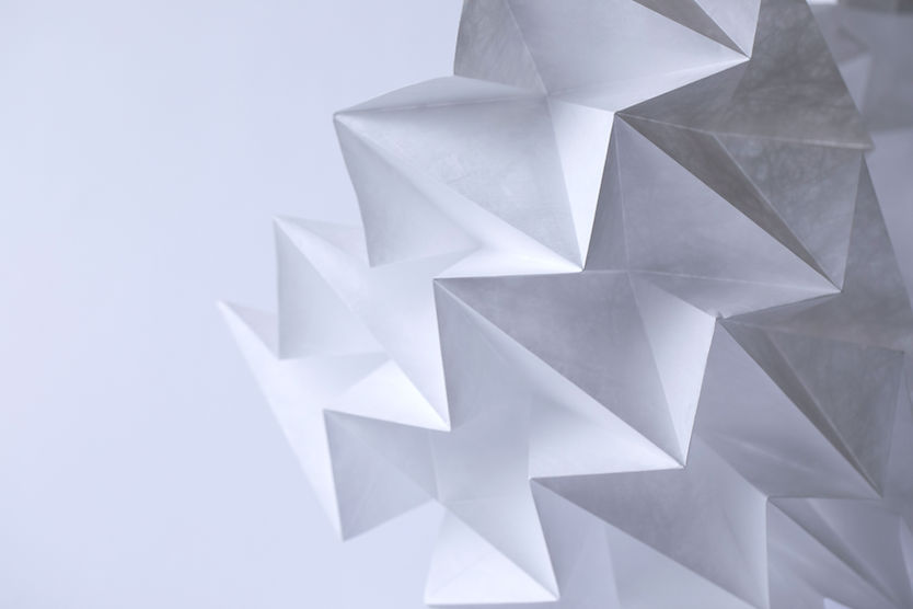 Geometrische Origami-Skulptur