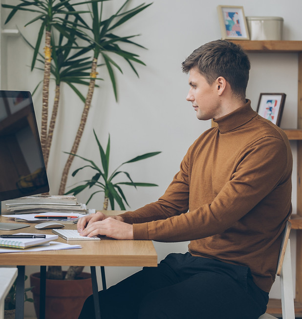 Man Working from Home