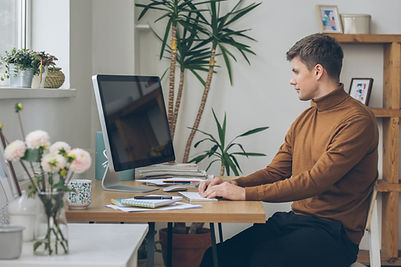 Man Working from Home