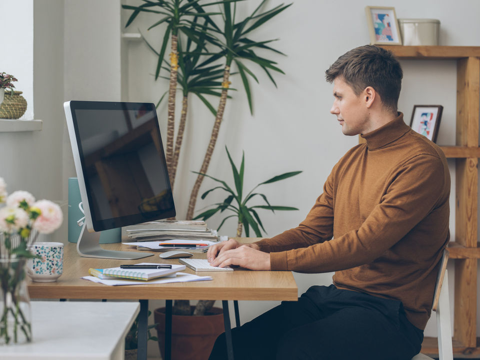 Man Working from Home