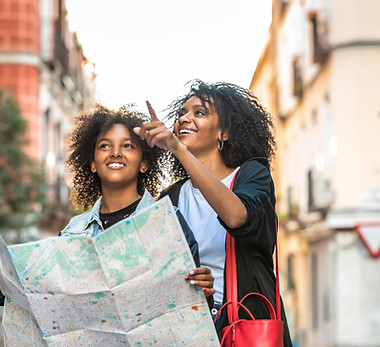 Tourists Reading Map