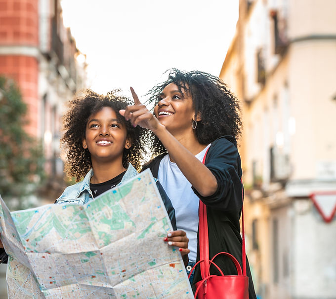 Tourists Reading Map