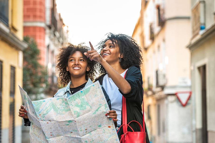 Tourists Reading Map