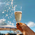 Feierlicher Champagner-Spritzer