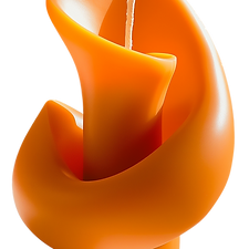 Decorative Orange Candle