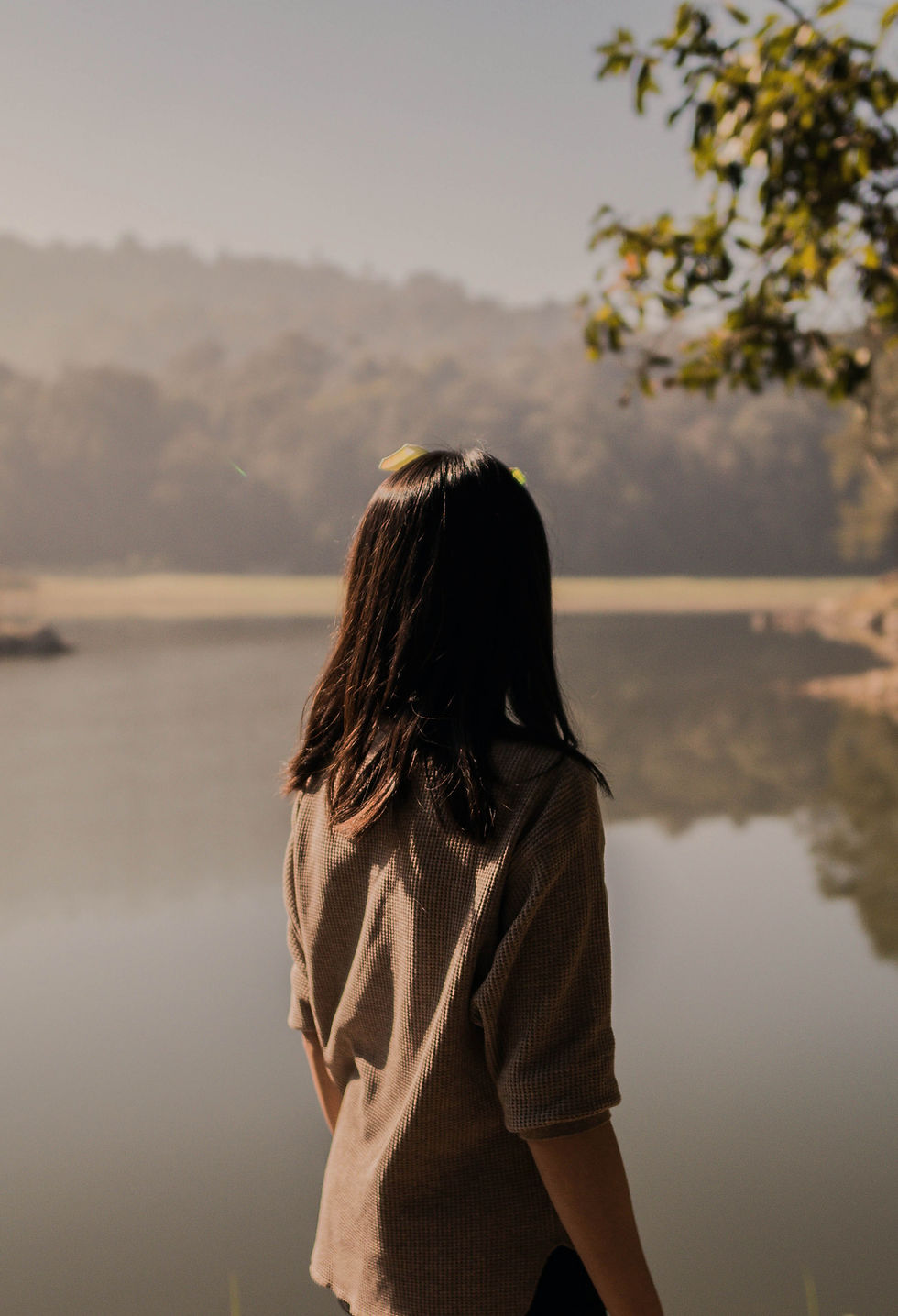Woman By Lake