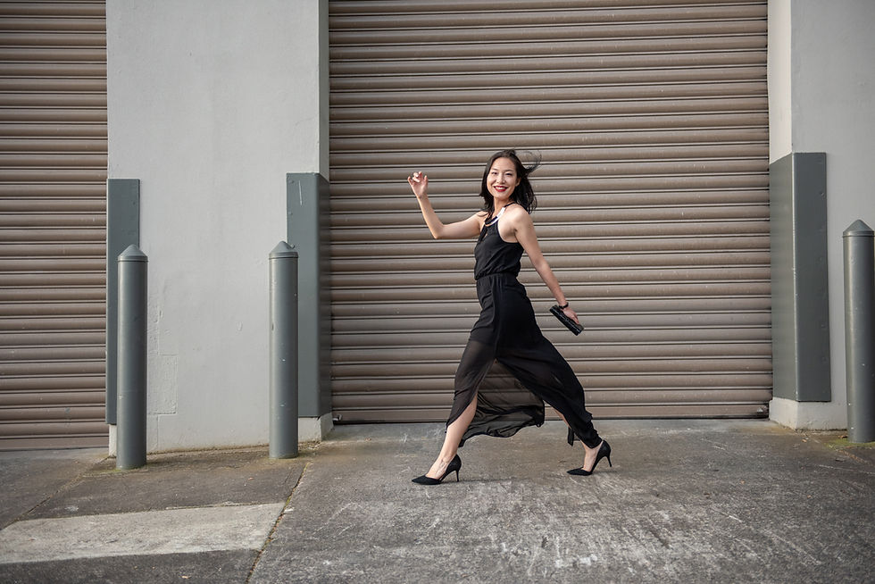 Woman in black dress showcasing skin health in Elkton, MD