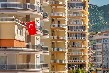 Turkish Flag on Apartment Balcony