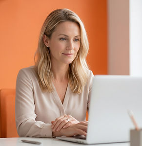 Woman Using Laptop