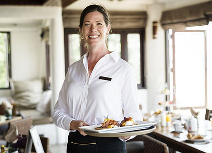 Waitress Serving Food