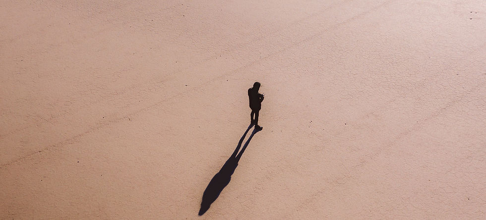 Person's Desert Shadow