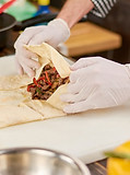Preparing Burrito