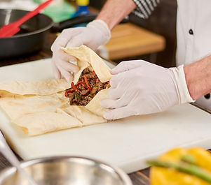 Preparing Burrito