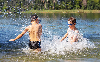 Kids Playing in Water