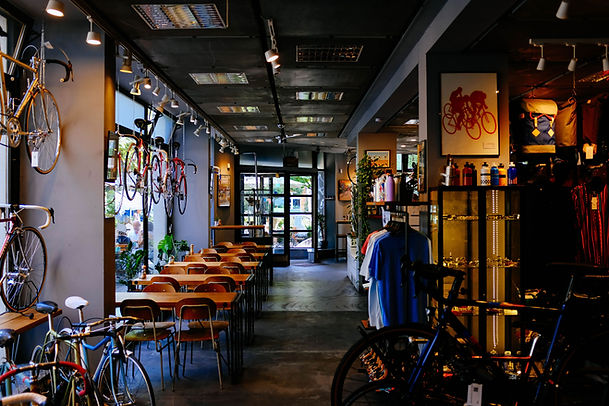 Coffee Shop with Bicycles